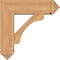 Ekena Millwork Legacy Arts and Crafts Smooth Bracket w/ Offset Brace, Western Red Cedar, 7 1/2"W x 24"D x 24"H BKT0806X24X24LEC03SWR - alternate 3